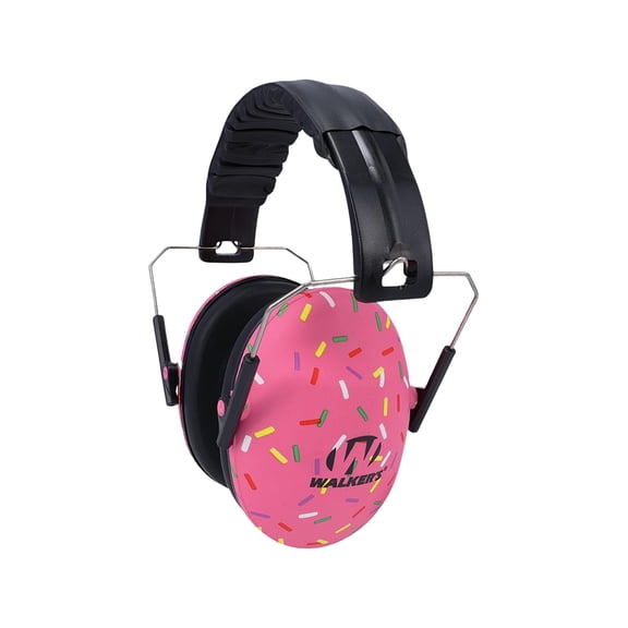 Walker's Youth Folding Passive Ear Muffs Pink Sprinkles