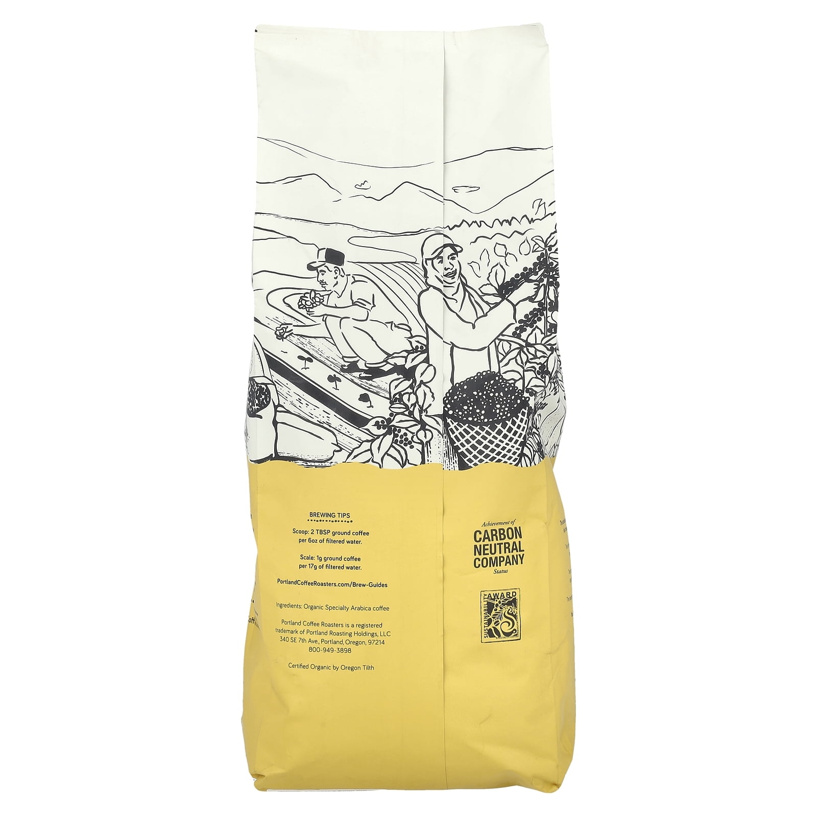 Portland Coffee Roasters Organic Coffee, Whole Bean, Light Roast, Tanager's Song, 2 lbs (907 g)