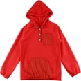 thumbnail image 4 of Povozer Girl Zip Up Cotton Sweatshirts Hooded,Girls Fleece Pullover Hooded Sweatshirt Hoodie For Teen Girl Winter Button Jacket Coat With Pocket Girls Fashion Size 5-6 Years,Red, 4 of 6