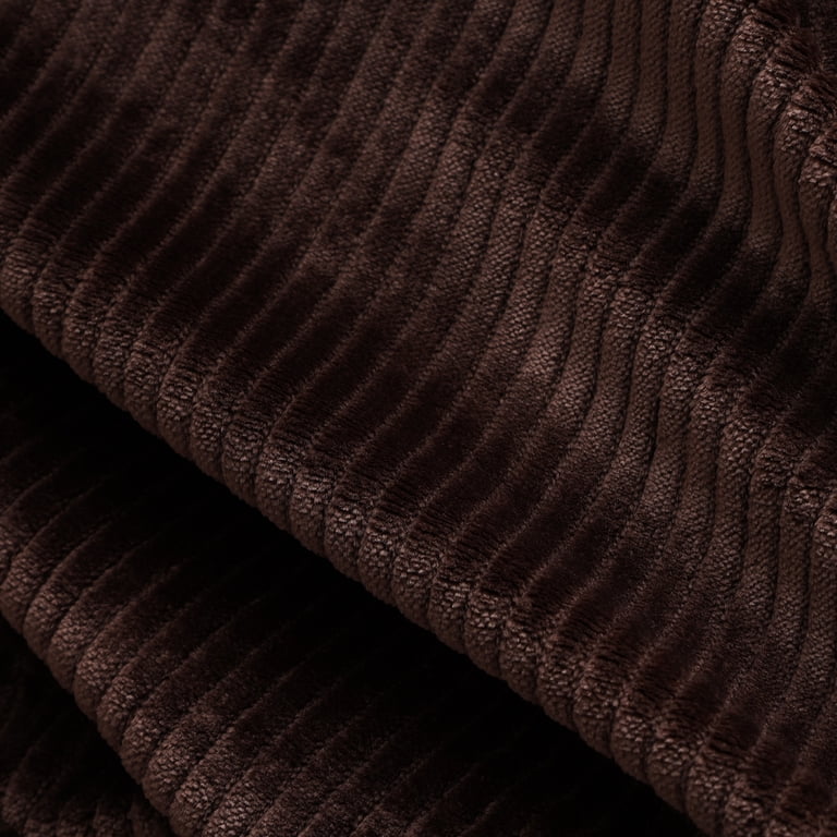 Berkshire Life Ribbed Velvet Plush Brown Throw Blanket photo 5
