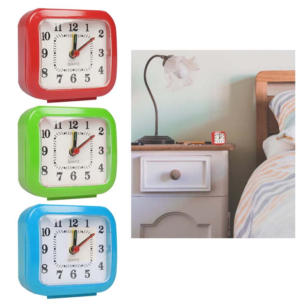 Alarm Clock Bedroom Office Table Battery Traveling Analogue Portable Alarm Clock 