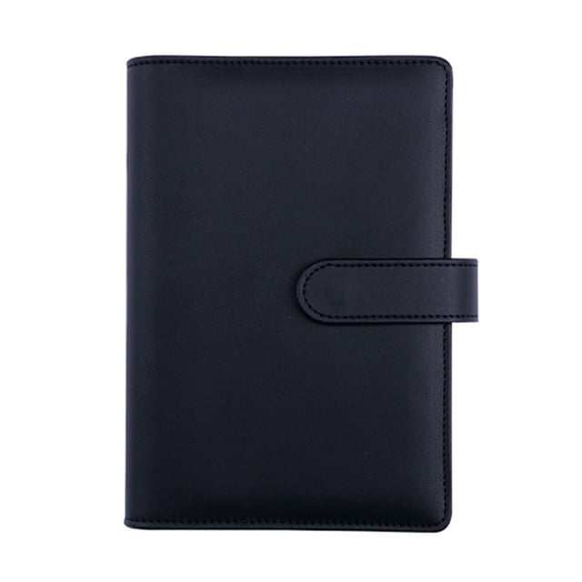 Under 10 Office&Craft&Stationery A5 Cover with Buckle Closure 6 Ring A5 PU Leather Personal Notebook for Organizing Planner Pages Photo Card Sleeves Multi Functional Card Co