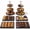 Black, variant on Wooden Dessert Table Display Set, Cupcake Stand Set with Serving Trays, Display Stand, Cake Stand Set for Wedding Dessert Table, Birthday, Party Food Display, Home Decor