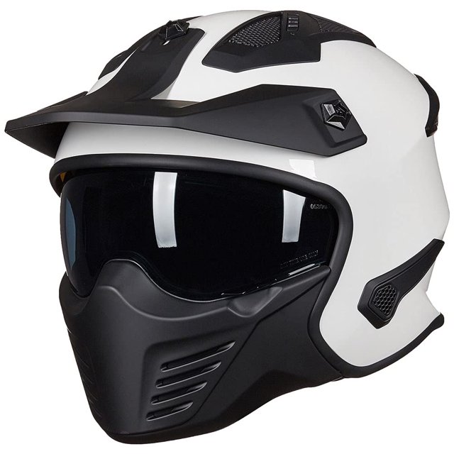 Casco de moto ILM Open Face 3/4 Half DOT modelo 726X blanco