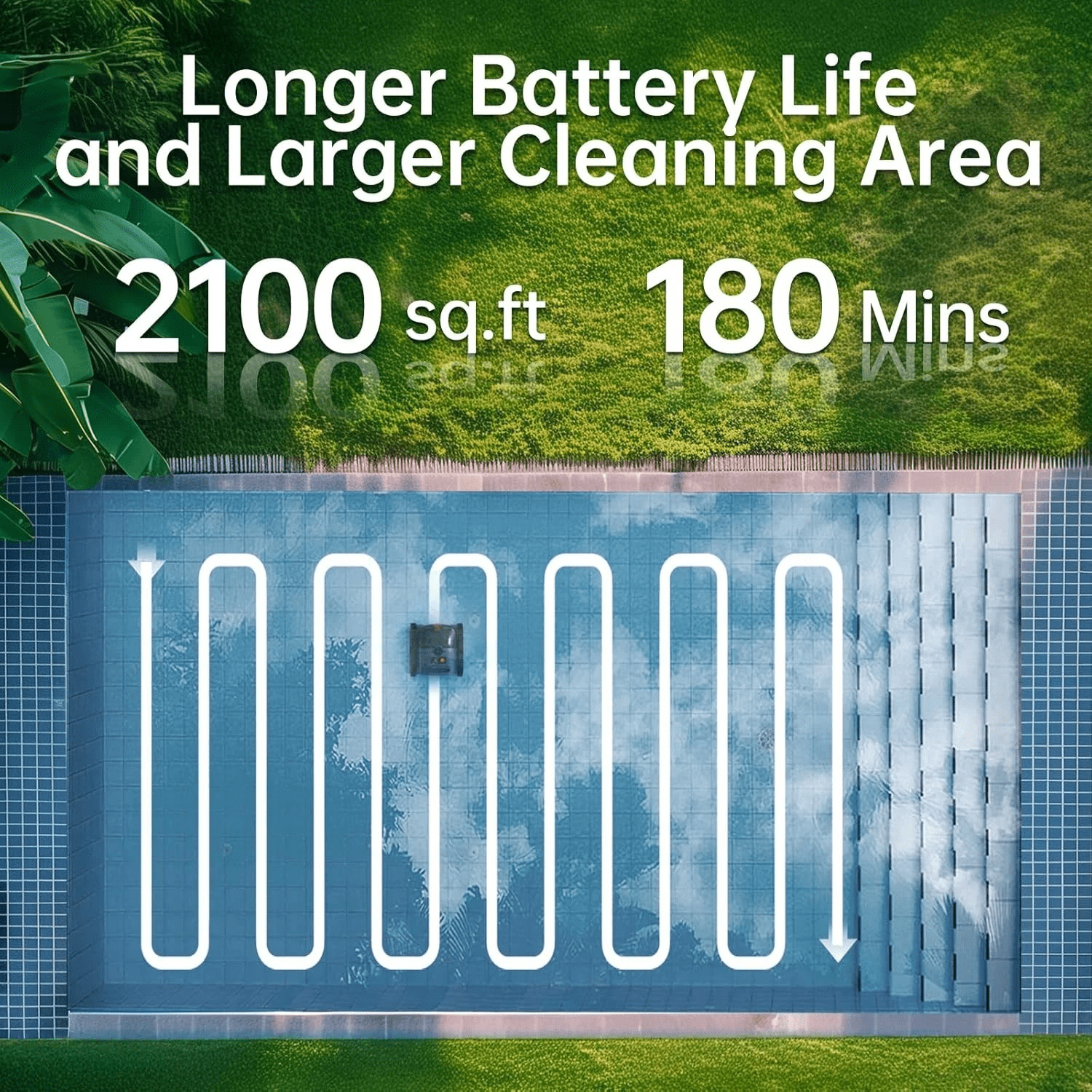 Lodoba Robotic Pool Vacuum Cleaner, Cordless, Brushless, For Inground Pools, 2.5L Filter Basket (SAT25)