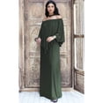 thumbnail image 3 of KOH KOH Long Strapless Cocktail Evening Off The Shoulder Cold Sexy Evening Flowy Formal Full Floor Length Tall Drape Gown Maxi Dress For Women Olive Green X-Large US 14-16 NT059, 3 of 6