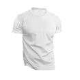 thumbnail image 4 of Domuza Men's T-Shirts Casual Short Sleeve Crewneck Knit Tee Shirts Summer Loose Fit Knit Pullover Tees White M, 4 of 5