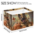 thumbnail image 3 of Ryvnso Autumn Fall Dog and Pumpkin Storage Basket Large Bin Foldable Boxes Toys Organizer 14.2x10.2x8.3in 2 PCs, 3 of 8