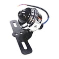 thumbnail image 1 of Luz de trasera LED Universal/con montaje de licencia de matrícula Retro 12V luz de para la mayoría de reemplazo de motocicleta/ Carcasa negra y plateada. Soledad Luz trasera de motocicleta, 1 of 6