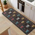 thumbnail image 5 of Colorful Skull Flower Pattern Kitchen Rug Mat,Kitchen Runner Rugs Non Skid Washable,Decorative Kitchen Floor Mats for Kitchen,Sink,Laundry,17"x47.2", 5 of 7