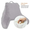 thumbnail image 2 of Nestl Backrest Reading Pillow, Bed Rest Pillow with Arms for Sitting In Bed, Shredded Memory Foam Back Support Pillow, Light Gray Lavender, 2 of 8