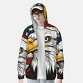 thumbnail image 2 of Fotbe American Bald Eagle Chaqueta con Protección Solar UPF 50+ para Hombre y Mujer, Camisa con Capucha y Bolsillos-Medium, 2 of 7