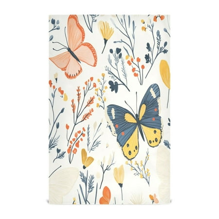 

Colorful Butterflies Pattern Kitchen Towels 6-Piece Pack Tea Towels for Kitchen Decorative Waffle Design 28x18in