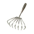 thumbnail image 3 of S SERENABLE Stainless Steel Claws Rake Hand Rake for Loosening Beach Clamming Accessories 7 tooth 9cm, 3 of 9