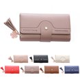 thumbnail image 2 of Womens Long Wallet Fashion Button Closure Tassel Decor Card Wallet Clutch Wallet, 2 of 6
