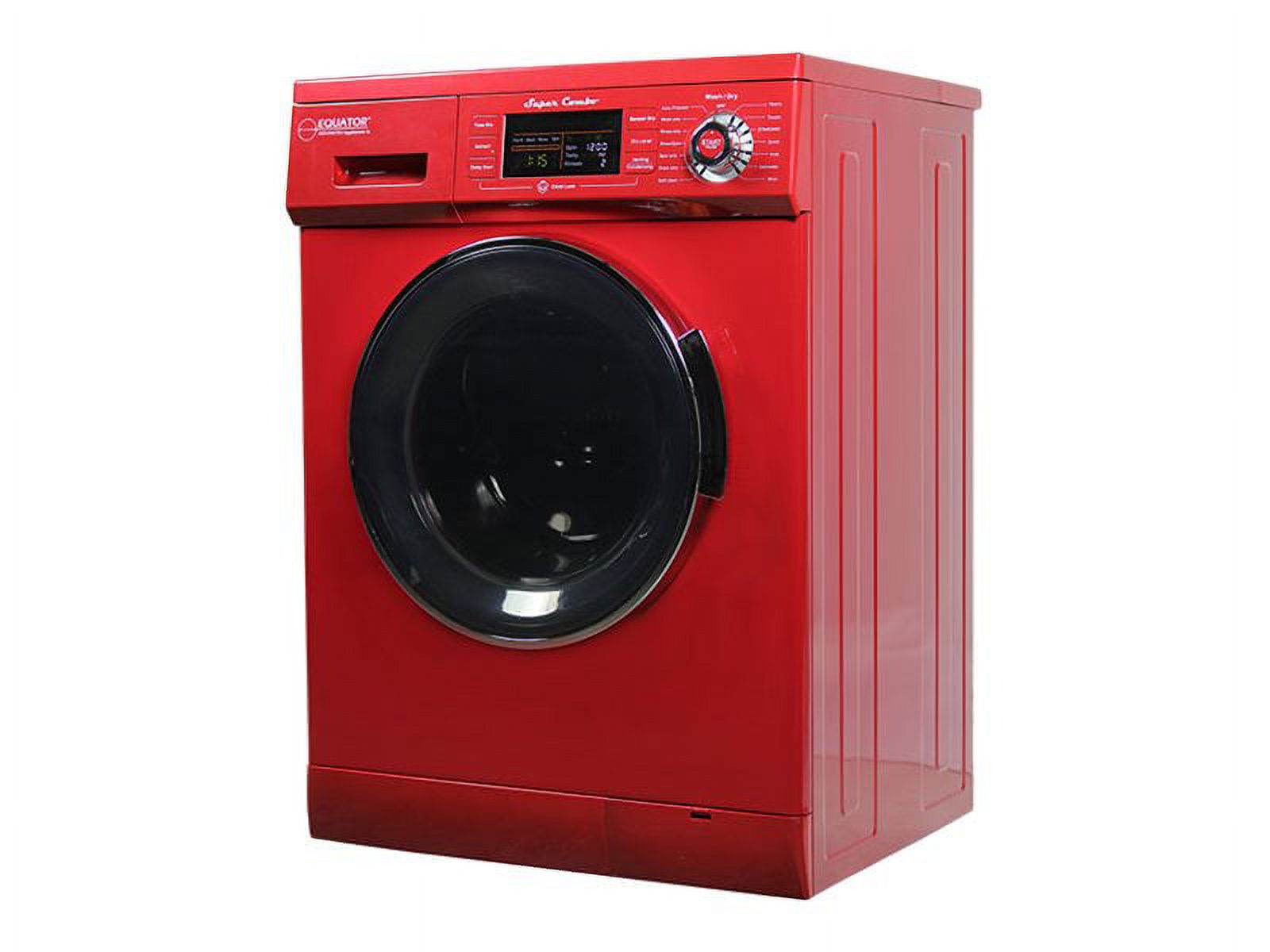 Equator All-in-one 13 lb Compact Combo Washer Dryer, Red - image 2 of 6