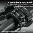 thumbnail image 4 of WEST BIKING Compact Handlebar Bike Bell - Sleek Hidden Conch Design, Loud 90-100dB Alert, Foldable & Lightweight, Transparent Orange, Fits 22.2mm Handlebars, 4 of 6