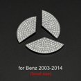 thumbnail image 3 of Calcomanía decorativa con emblema de diamante para volante de coche, de lujo, con ostentosas decoraciones, accesorios para coche Mercedes Benz, 3 of 5