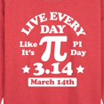 thumbnail image 2 of Instant Message - Live Every Day Like Pi Day - Women's Lightweight French Terry Pullover, 2 of 6