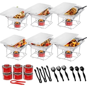 Alpha Living Disposable Chafing Dish Buffet Set, 6-Pack