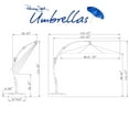 thumbnail image 3 of Panama Jack PJO-6115-TERRA-UM 11.5 ft. Cantilever Sunbrella Terracotta 360 Deg Umbrella with Movable Base - 114 x 142 x 142 in., 3 of 6