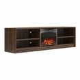 thumbnail image 3 of Mainstays Fireplace TV Stand, for TVs up to 75", Walnut, 3 of 12