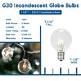 thumbnail image 4 of Novelty Lights Red G30 Globe Hanging Outdoor String Light Replacement Bulbs E12 Candelabra Base 5 watt, 4 of 6