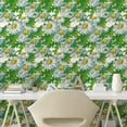 thumbnail image 2 of Ambesonne Daisy Print Peel & Stick Wallpaper for Home, Chamomile Pattern Art, 13"x72", Yellow Reseda Green, 2 of 5