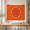 thumbnail image 5 of Orange Lotus Mandala on Red Background, Energetic Boho for Meditation Enthusiasts, Mandala Wall Art, Housewarming Gift, Tapestry Wall Hanging for Bedroom, Living Room and Dorm, 5 of 7