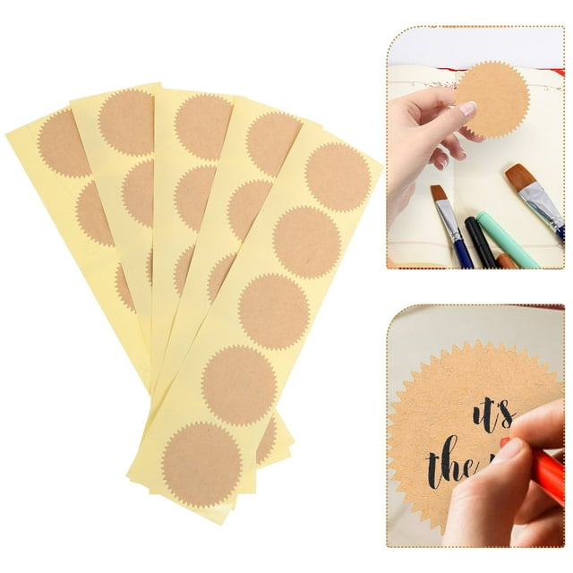 BESTYASH 100Ud Stickers De Para Diploma En Papel Resistente Color Dorado Para