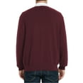 thumbnail image 4 of Kallspin Men’s Wool Blend Relaxed Fit V-Neck Long Sleeve Pullover Sweaters(Burgundy, 3X-Large,Tall), 4 of 9