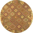 thumbnail image 1 of Ahgly Company Indoor Round Southwestern Brown Country Area Rugs, 5' Round, 1 of 4