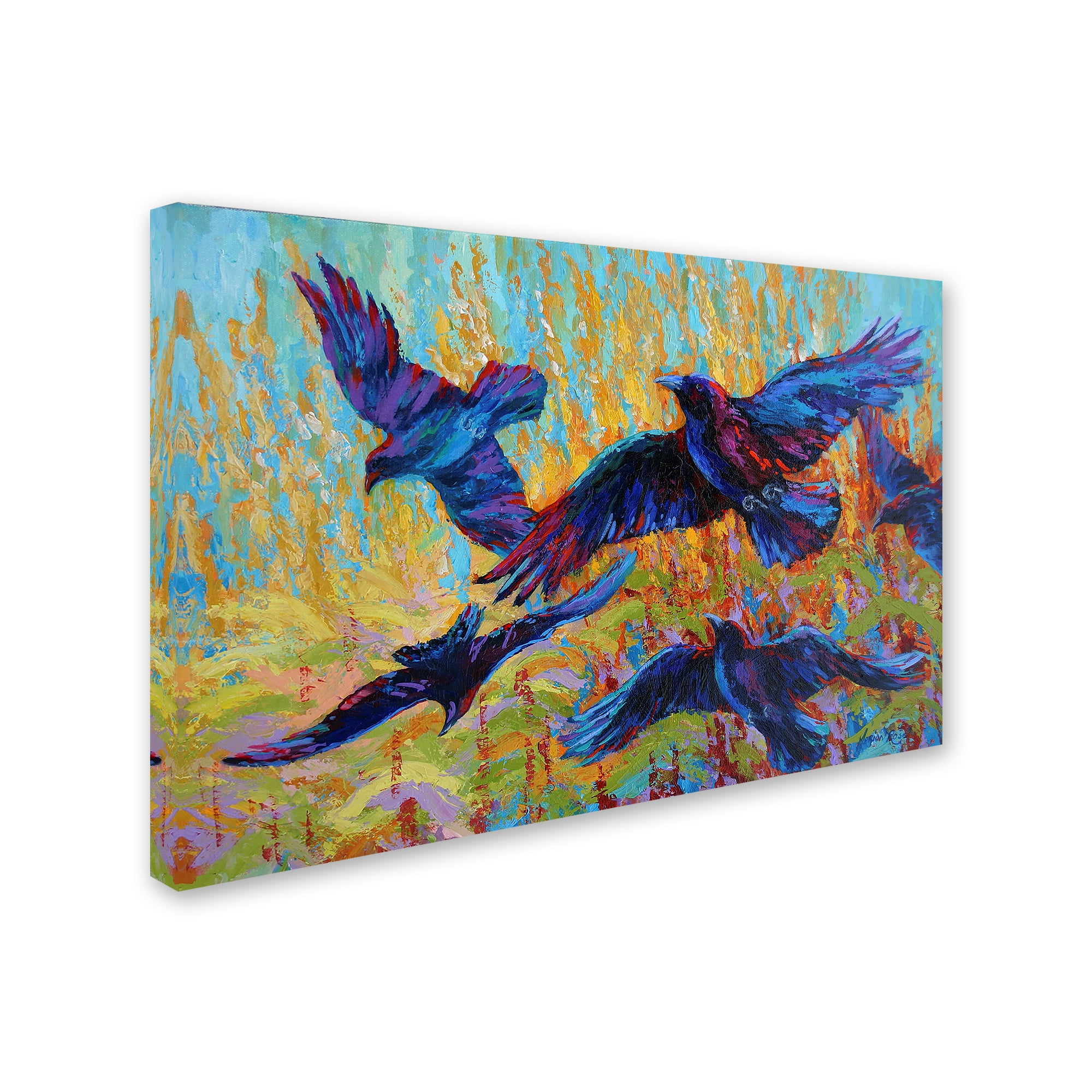 Trademark Fine Art 'Crows 6' Canvas Art by Marion Rose