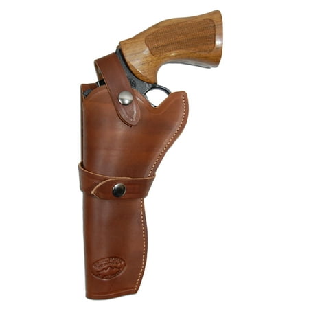 Barsony Left Hand Draw Brown Leather Western Holster Size 8 Colt Ruger S&W Taurus for 6