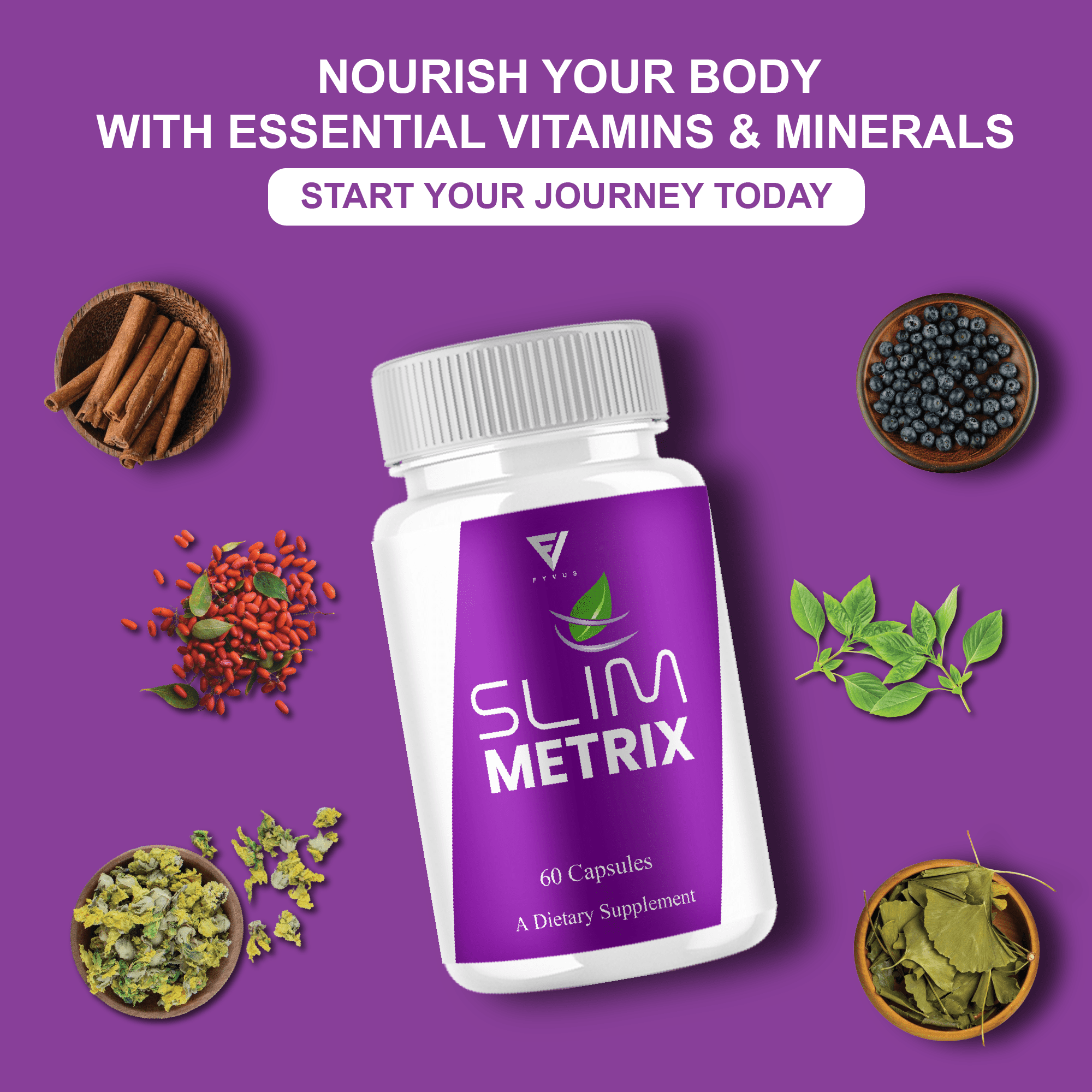 Slim Metrix Advanced Weight Supplement, Slim Metrix Support (60 Capsules)