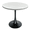 White, variant on LeisureMod Bristol Mid-Century Modern 36" Round Table with Wood Top and Iron Pedestal Black Base with Gloss Finish for Kitchen and Dining Room, Black