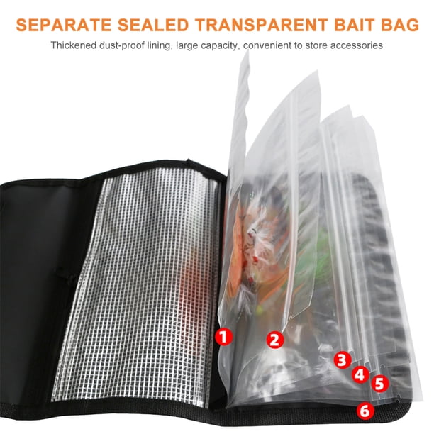 Carpeta de cebo de aparejos de pesca con mosquetón Cartera de almacenamiento de señuelos de pesca suave Ndcxsfigh Nuevos Originales