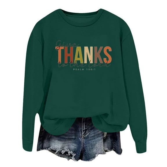 Women Sweatshirts Long Sleeve Sweatshirt for Womens Pullovers Green Women'S Crewneck Sweatshirts Fall Hiking Clothes for Women Clothes for Women