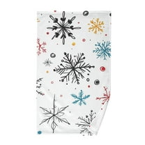 Christmas Snowflakes Hand Towel Cotton Bath Towel Large Face Towels Absorbent for Bathroom Home Hotel