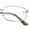 Silver, variant on Mens Classic Narrow Rectangle Clear Lens Fashion Eyeglasses Black