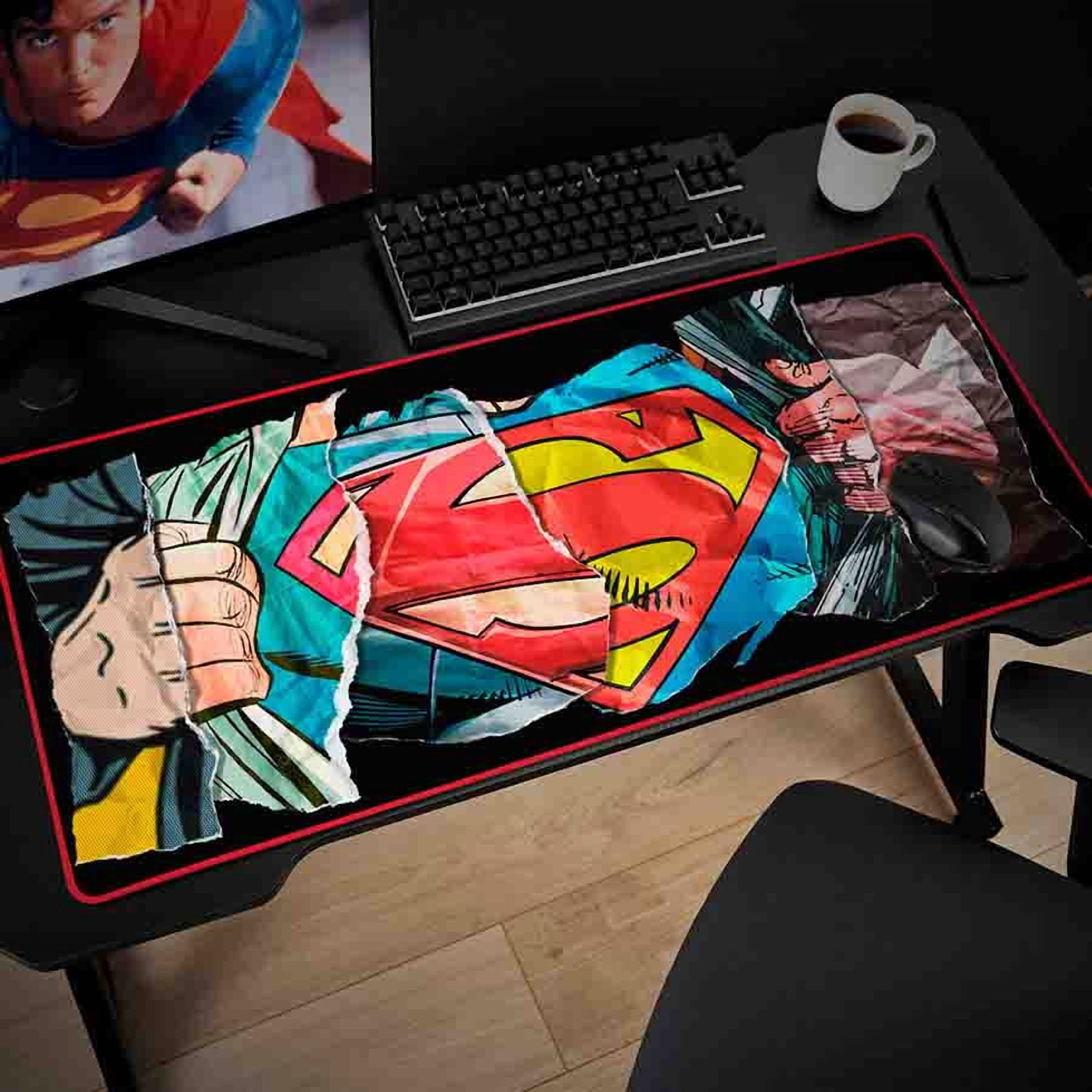 Subsonic - Superman XXL Mouse Pad 90 x 40 cm - Desk Pad with Non-Slip Base, Gaming Mouse Pad - Officially Licensed