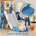 KORIMEFA 4in1 Kids Slide for Toddlers Age 13 Slide and Swing Set