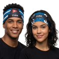 thumbnail image 1 of Vincha Fox & Fury reversible 2 en 1 con bandera de Cuba para deporte, 1 of 1