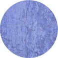 thumbnail image 1 of Ahgly Company Indoor Round Patterned Denim Blue Area Rugs, 7' Round, 1 of 6