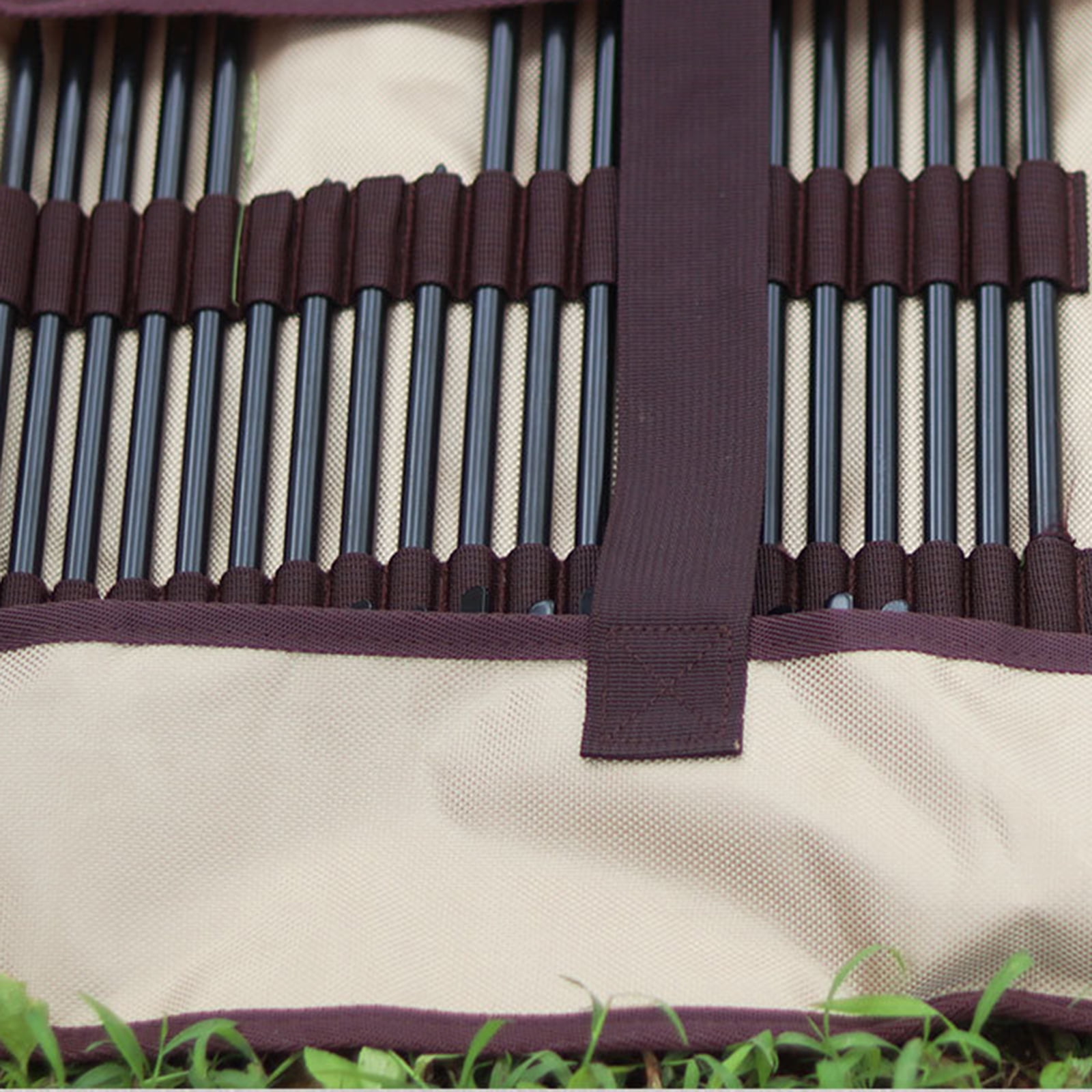 FEAMOS Portable Camping Tent Stakes Bag Folding Tent Stake Bag Outdoor Camping Ground Nails Carry Case for Hiking Camping