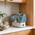 thumbnail image 4 of Toaster Cover 2 Slice, Dark Blue Christmas Dustproof Bakeware Oven Protector with Top Hook, Snowman Xmas Tree Snowflake Gifts Elk Waterproof Small Kitchen Appliance Toasters Dust Cover, 12"x7.5"x8", 4 of 9