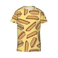 thumbnail image 4 of Wukai Hot Dogs Youth Unisex Short Sleeve T-Shirt for Boys, Girls, Teens, and Kids-X-Small, 4 of 7