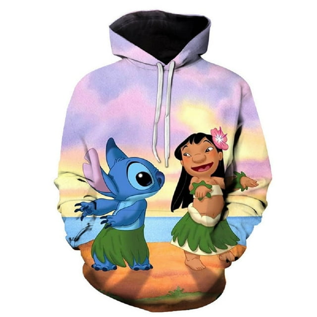 Vestes à Capuche Stich Imprimées 3D Anime Chandail à Capuche Chandail en Molleton