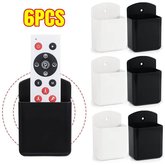 6 Pcs Remote Control Holder Wall Mount, TV Remote Controller Holder - Self Adhesive Marker Holder Wall Mount Pen Holder Storage Organizer for Home Office
