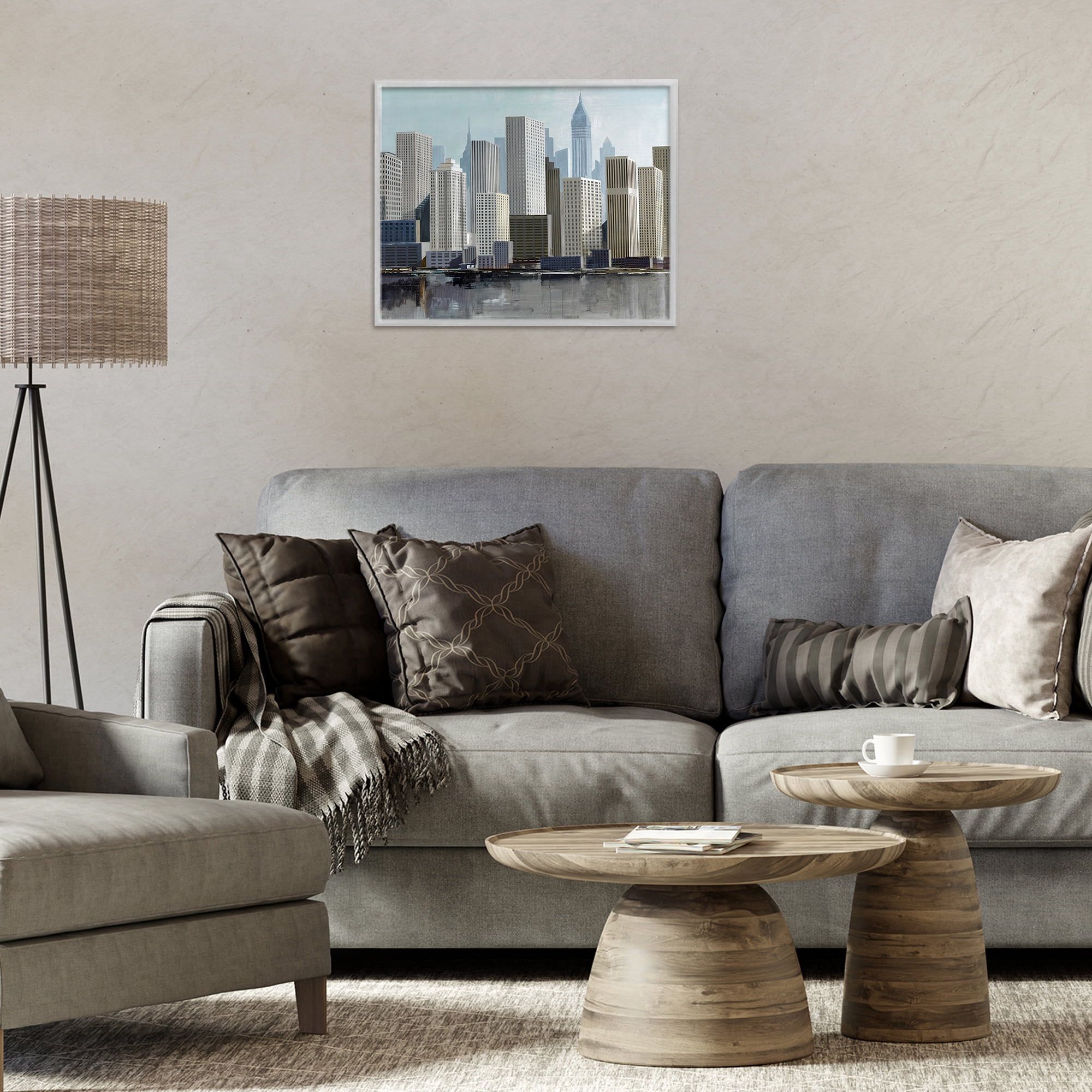 Stupell Industries New York City Sans Bridge Gray Framed Giclee Art, design by Lorenzo Collective